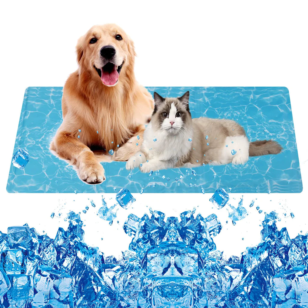 BORUiT Cooling Mat for Dogs,Pet Cooling Mat Non-Toxic Gel Self Cooling Pad for Dogs and Cats,Large 90x50cm Dog Cooling Mat in Hot Summer
