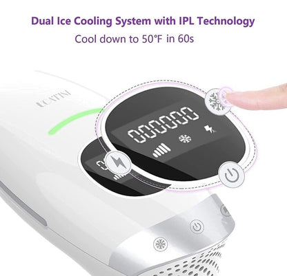 IPL Hair Removal Device, UCATINI Permanent Painless Laser Hair Remover Machine Kit with Ice Mode for Women Men, Freezing Point Hair Removers for Face Legs Underarms Arm Body, Unlimited Flash