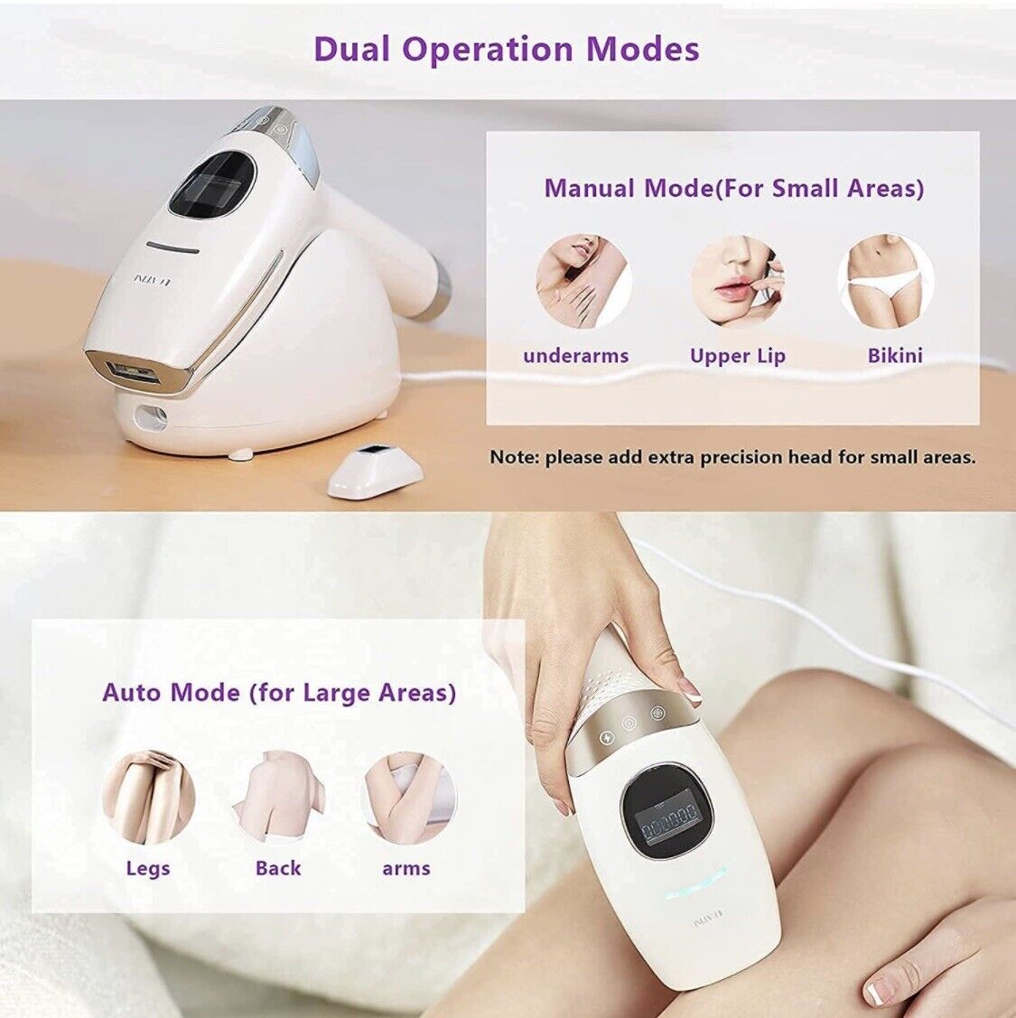 IPL Hair Removal Device, UCATINI Permanent Painless Laser Hair Remover Machine Kit with Ice Mode for Women Men, Freezing Point Hair Removers for Face Legs Underarms Arm Body, Unlimited Flash